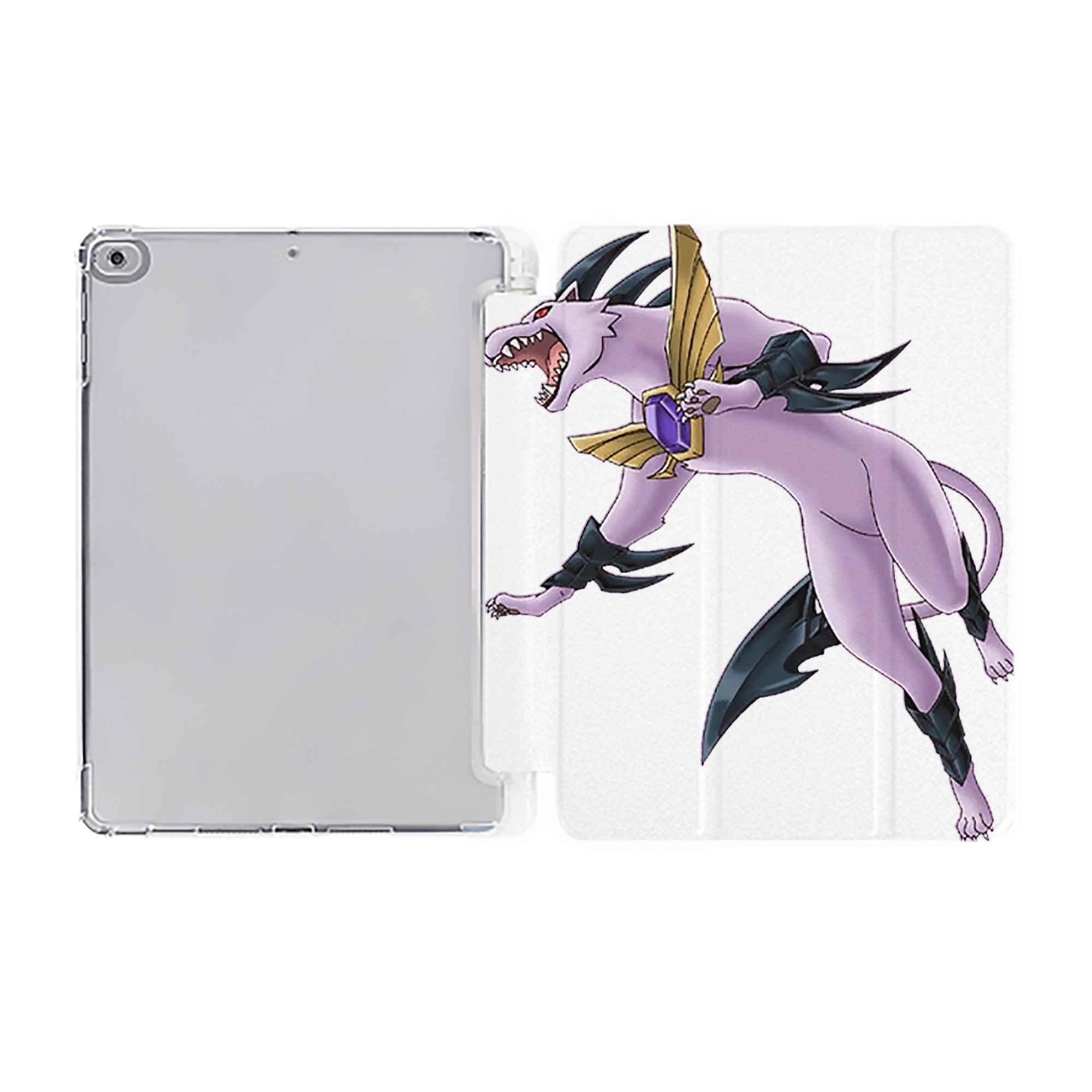 （画像用） 遊☆戯☆王 Yu-Gi-Oh! IPad ケース ペン収納付き 三つ折りスタンド PUレザー×シリコン 対応機種9.5/10.5/10.9インチ